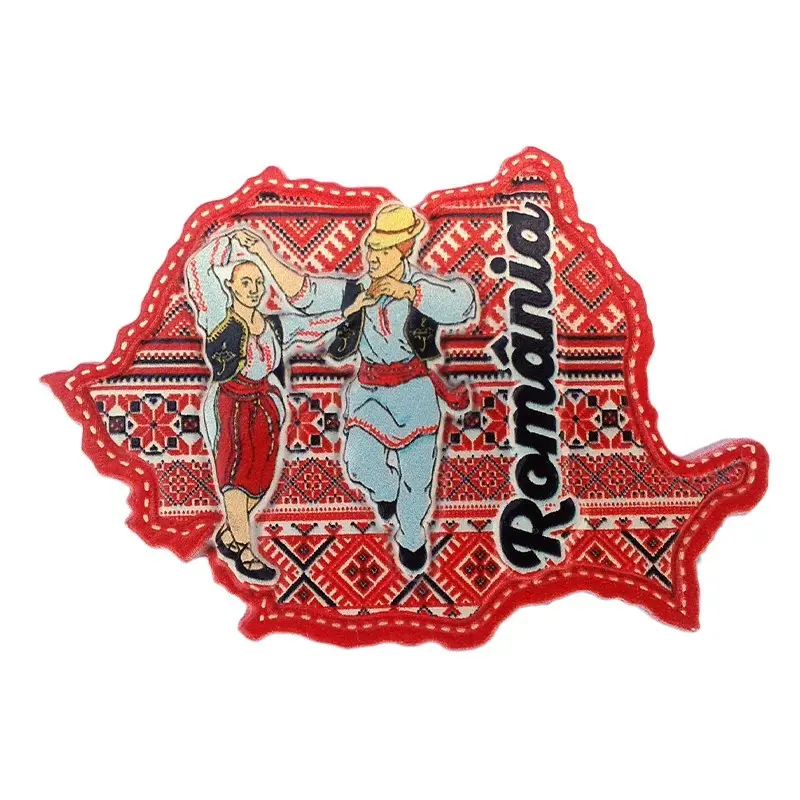 Dansatori port popular, magnet ceramica obiceiuri populare, model 1509d  3